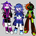 personifications of the songs alister6 - Hit The Brakes, drifty - Stars, Bondu - POISON